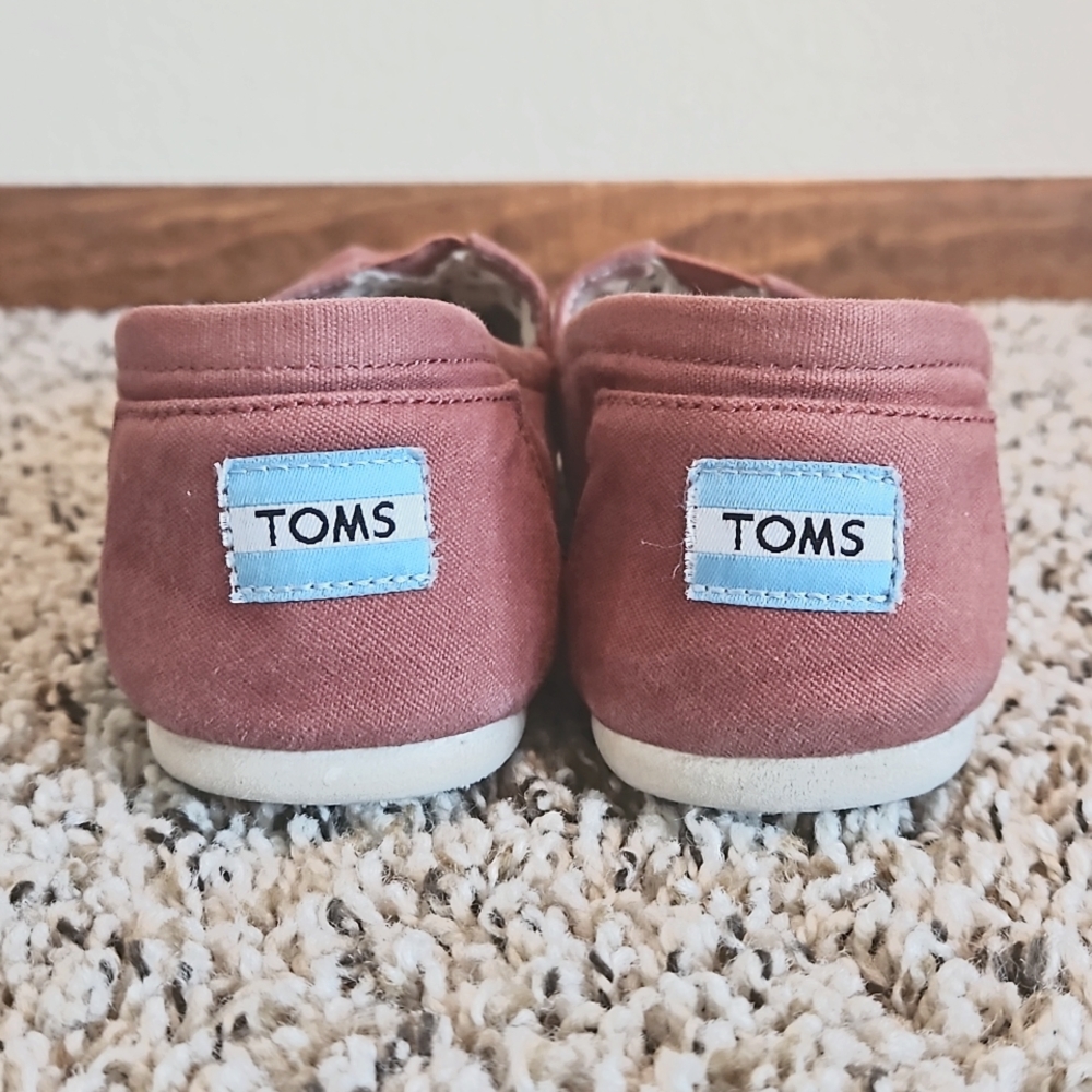 Toms Wmns Picante Red Canvas Classic Alparagata Vegan Loafers Slip-On Flats W8.5 - Picture 10 of 13